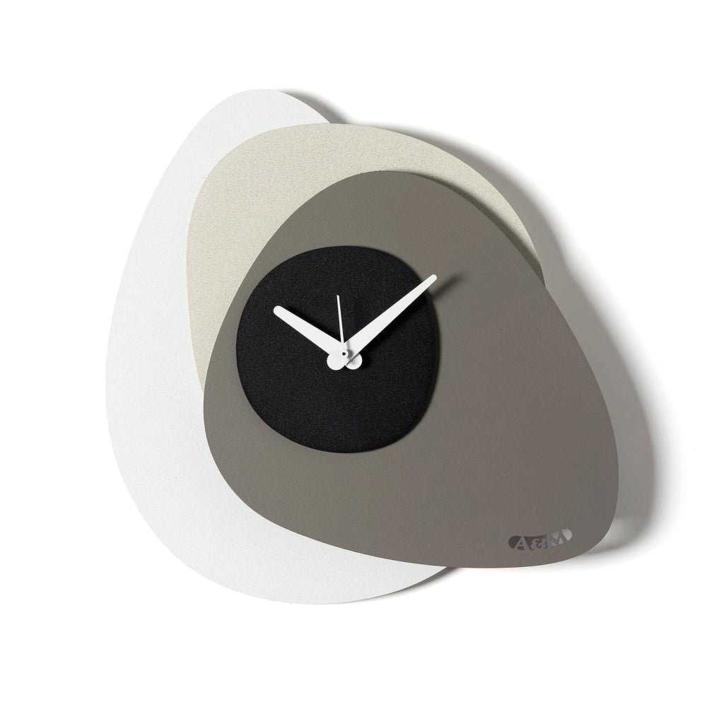 Orologio di design minimal Grease Bianco marmo,avorio,fango,nero