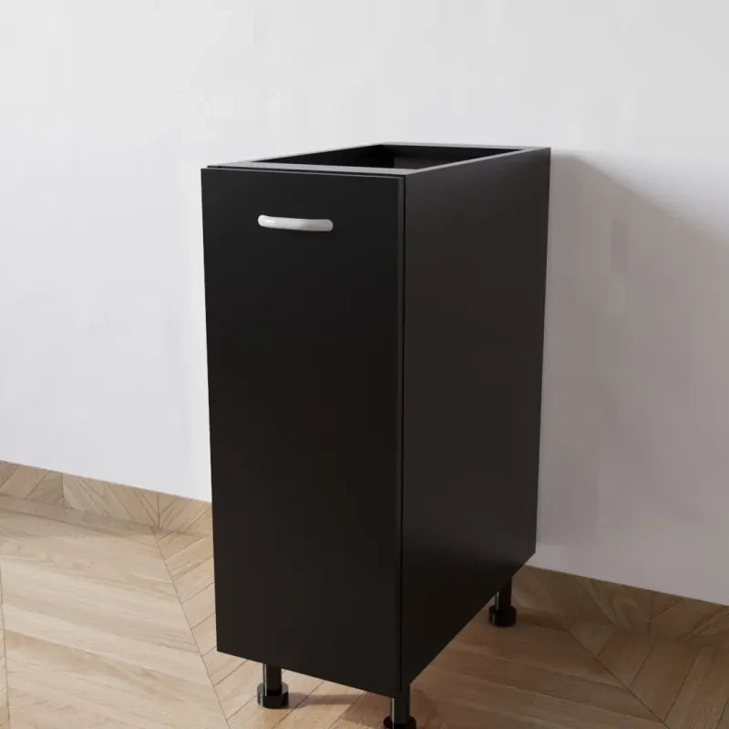 Mobile Base 30 Compreso Di Anta. H 72 Cm L 30 Cm P 55.5 Cm. Spedizione In Kit Nero