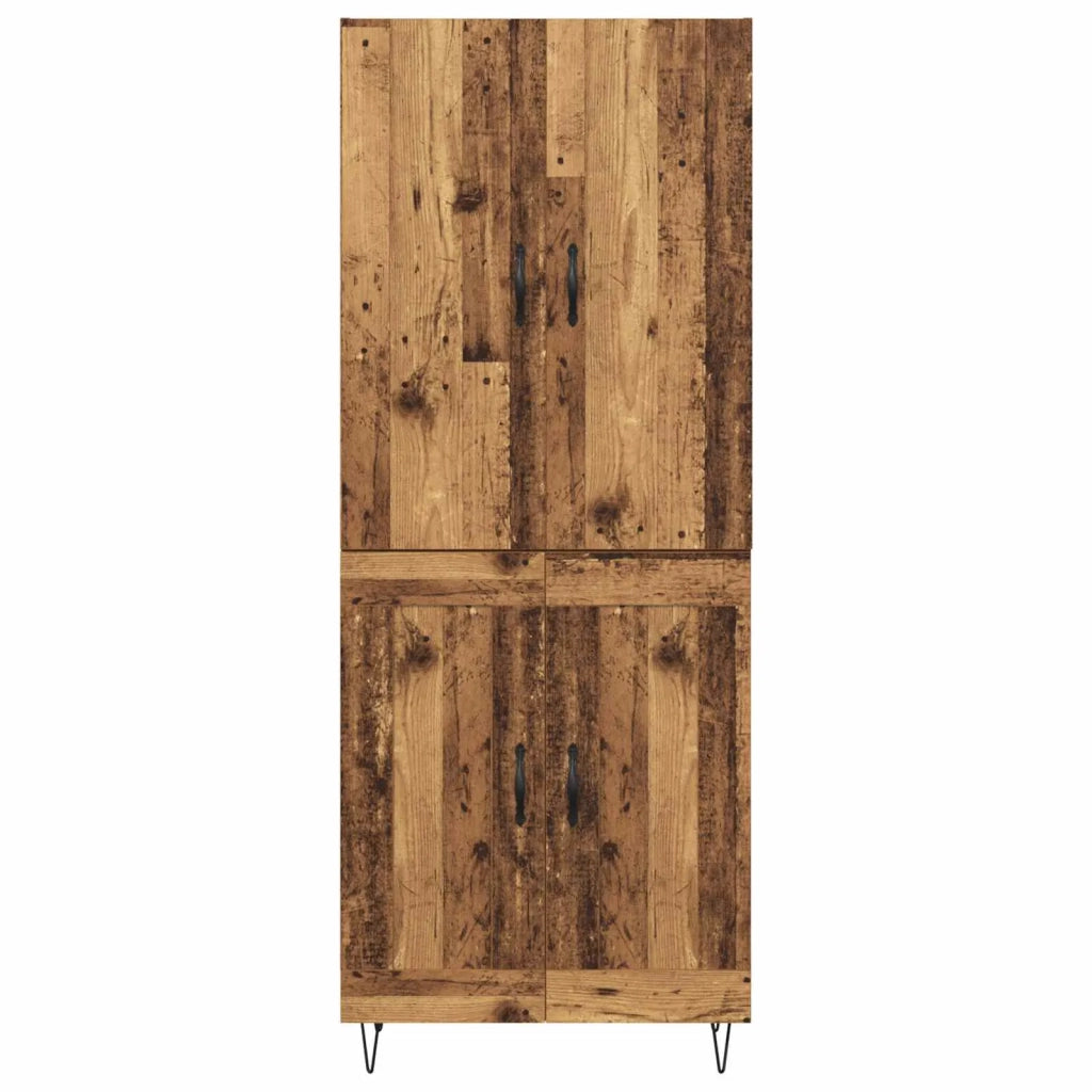 Credenza 2 pcs Legno vecchio Legno multistrato