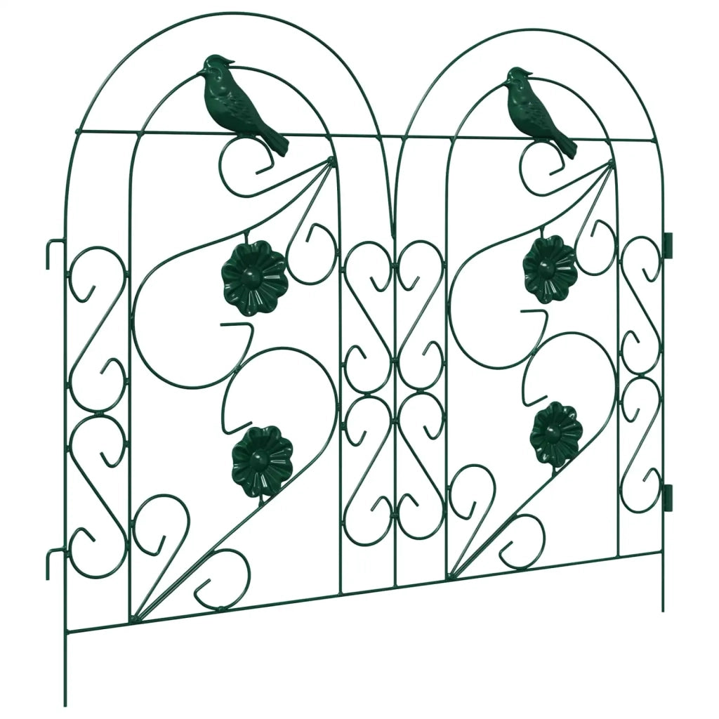 Recinzione per Giardino 5 pz Verde Acciaio CFW3960184