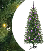 Albero di Natale | Decorazioni natalizie artificiale con 150 LED Verde 150 cm PE e PVC