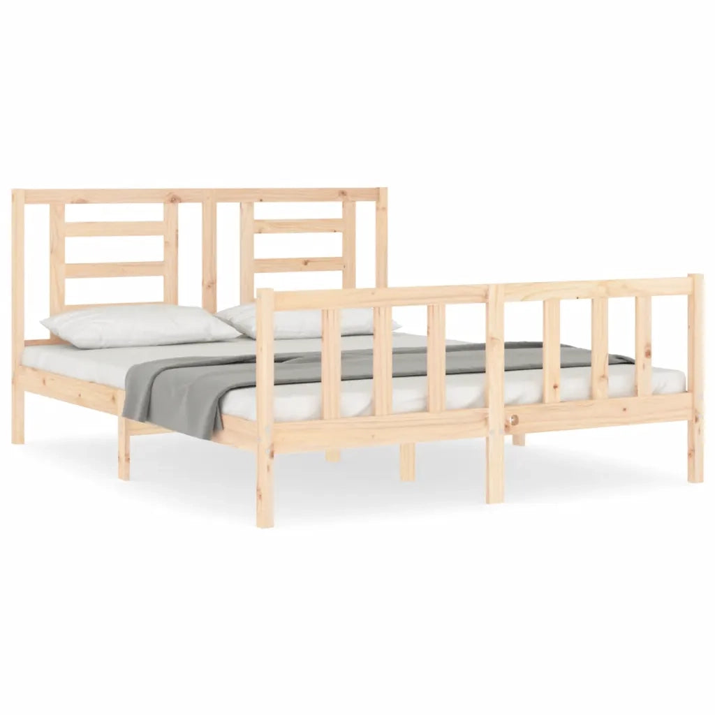 Giroletto senza Materasso-Struttura Letto 160x200 cm in Legno Massello di Pino 151907