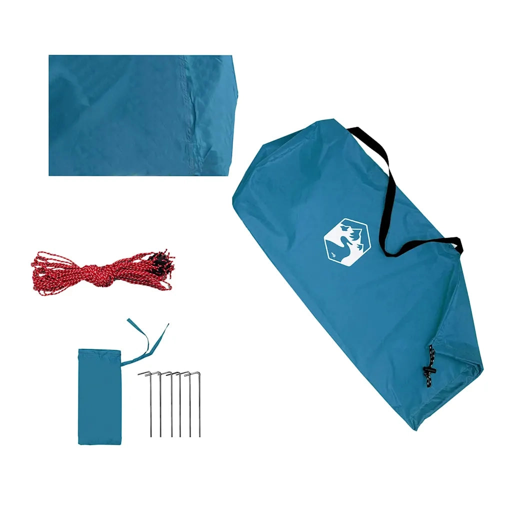 Telone da campeggio | Tenda da campo Blu 420x440 cm Impermeabile