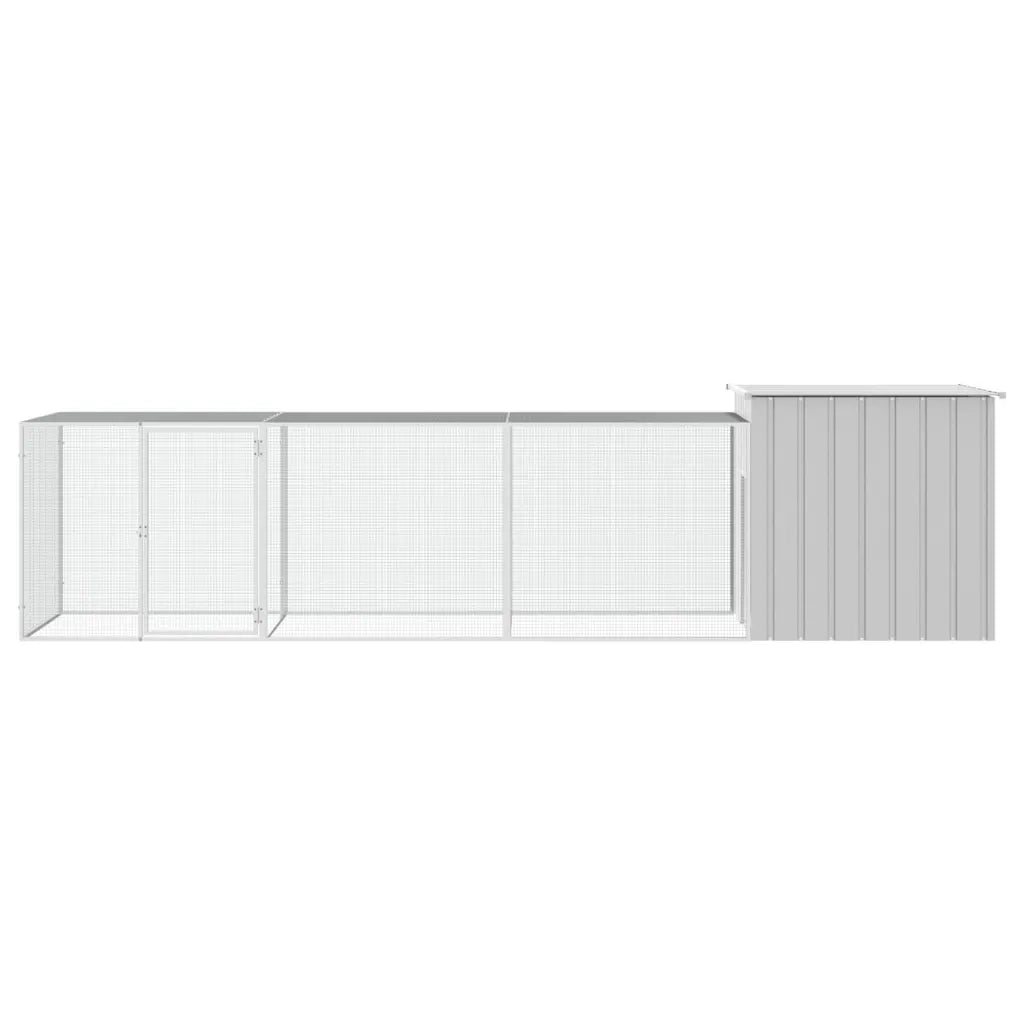 Gabbia per Polli Grigia 400x91x100 cm Acciaio Zincato CFW5055602