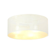 Plafoniera Minimal 3 Luci Drago In Acciaio Bianco E Oro