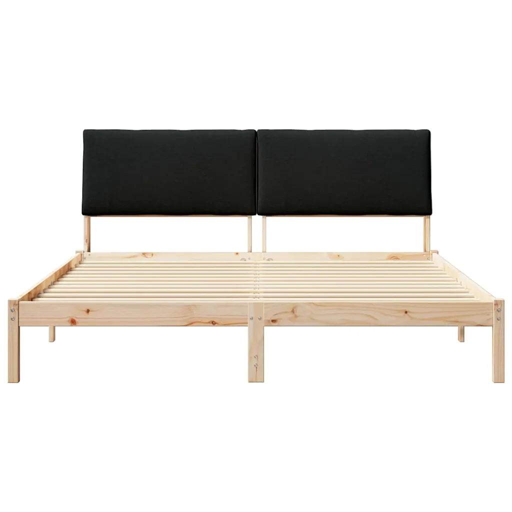 Struttura del Letto con testiera Marrone e nero 180 x 200 cm 3394365