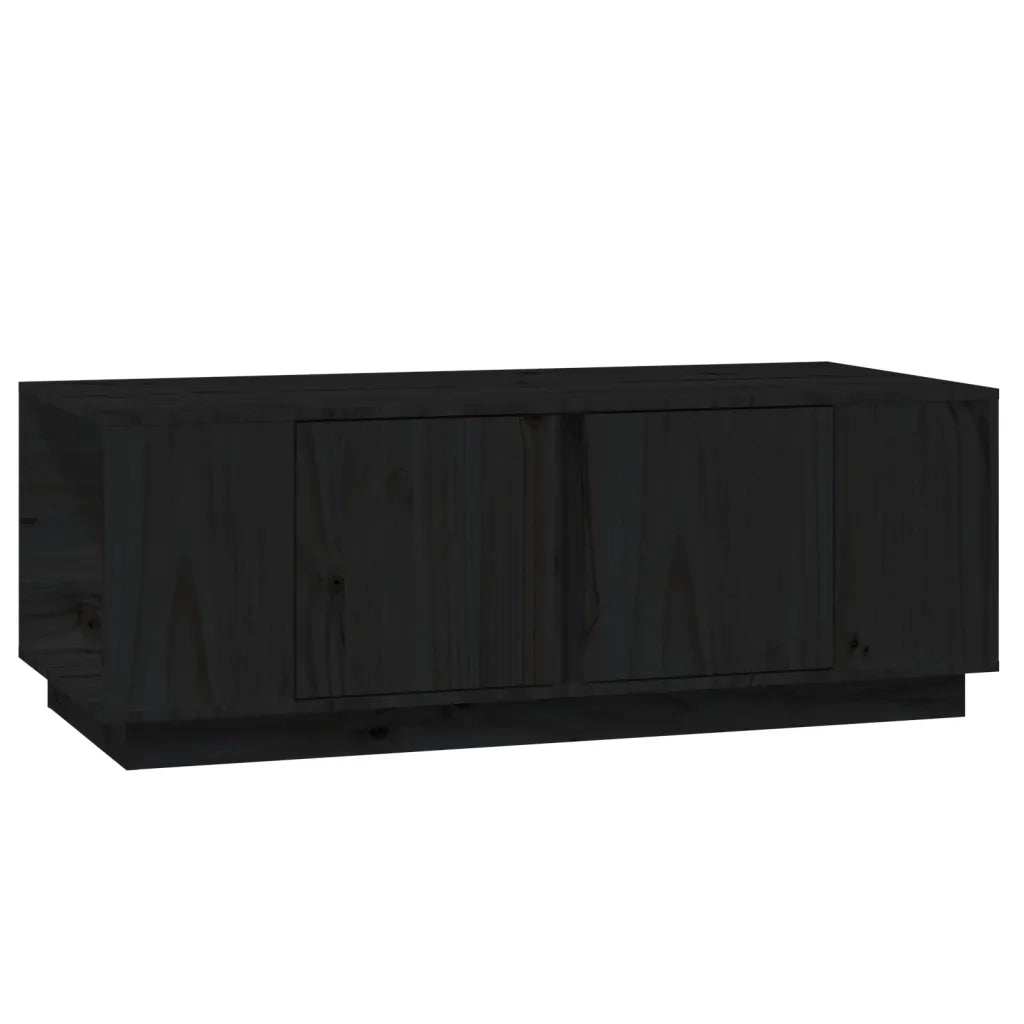 Tavolino da Salotto Nero 110x50x40 cm Legno Massello di Pino cod mxl 26698