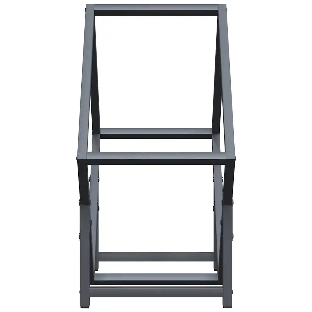 Rastrelliera per Legna da Ardere Antracite 50x25x50 cm