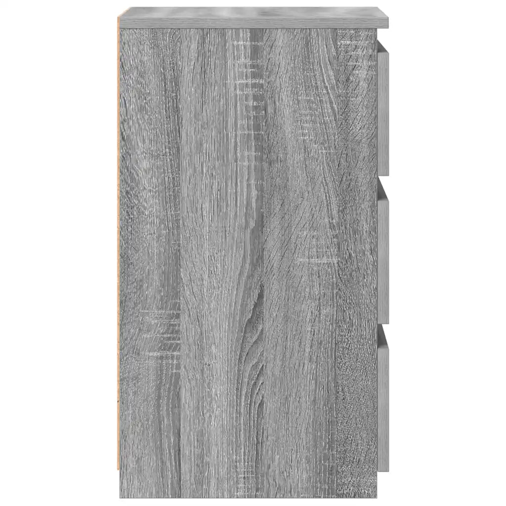 Comodini Grigio Sonoma 2 pz 40x35x62,5 cm in Legno Multistrato cod mxl 49107