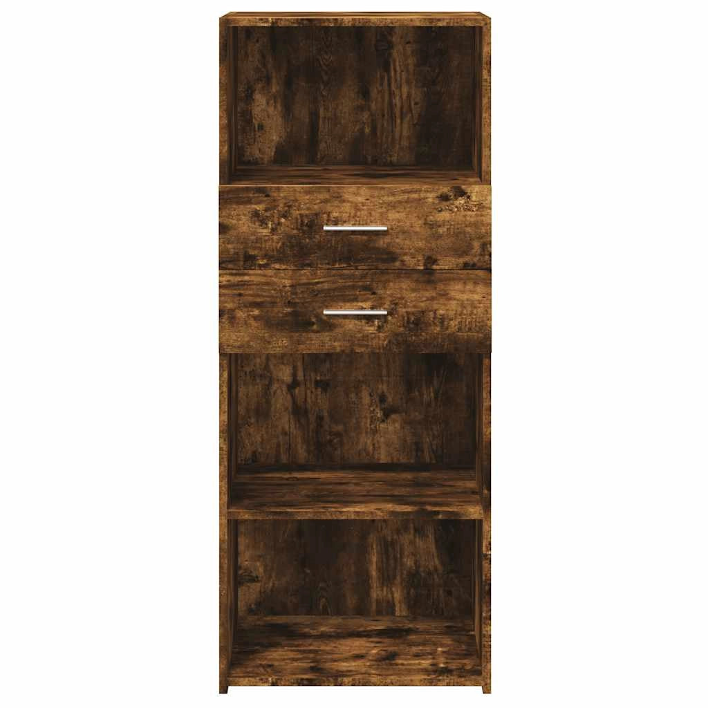 Buffet credenza cassettiera mobiletto mobile contenitore organizer cucina soggiorno salotto alto 50 x 42,5 x 124 cm legno ingegnerizzato marrone 02_0033366