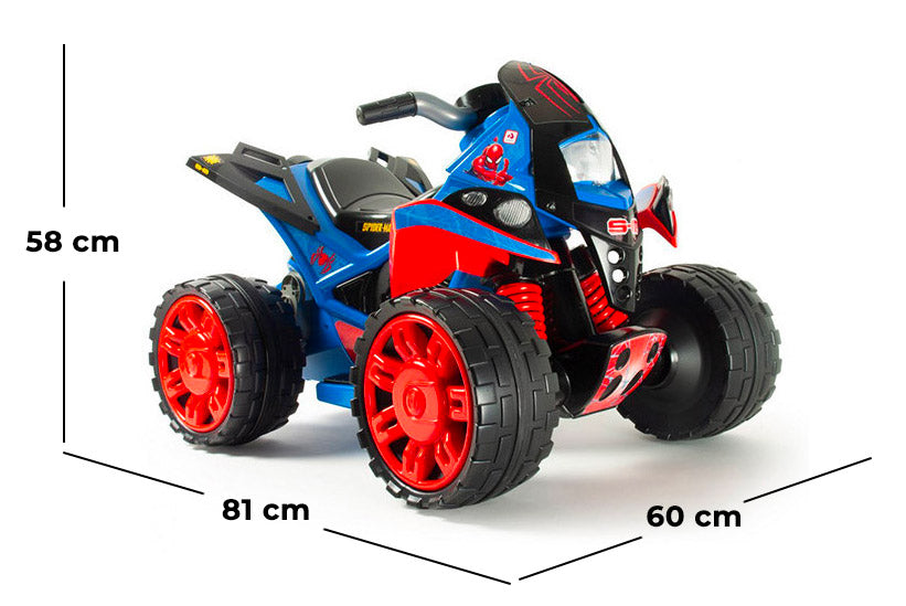 Mini Quad Elettrico per Bambini 12V The Beast Marvel Spiderman
