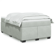 Giroletto a Molle con Materasso Grigio Chiaro 120x190cm Velluto