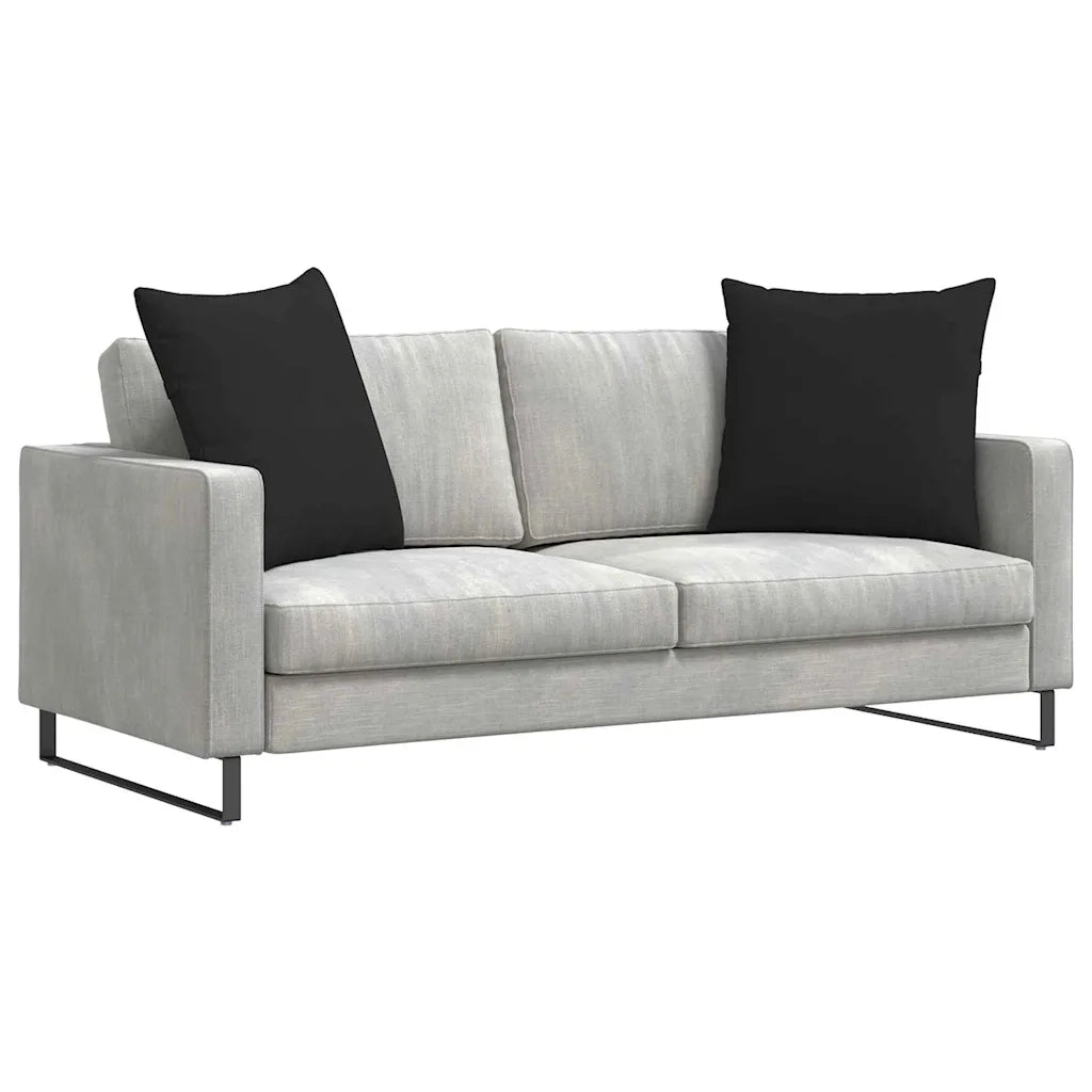 Cuscini da Divano 2 pcs Nero 80 x 80 cm Tessuto