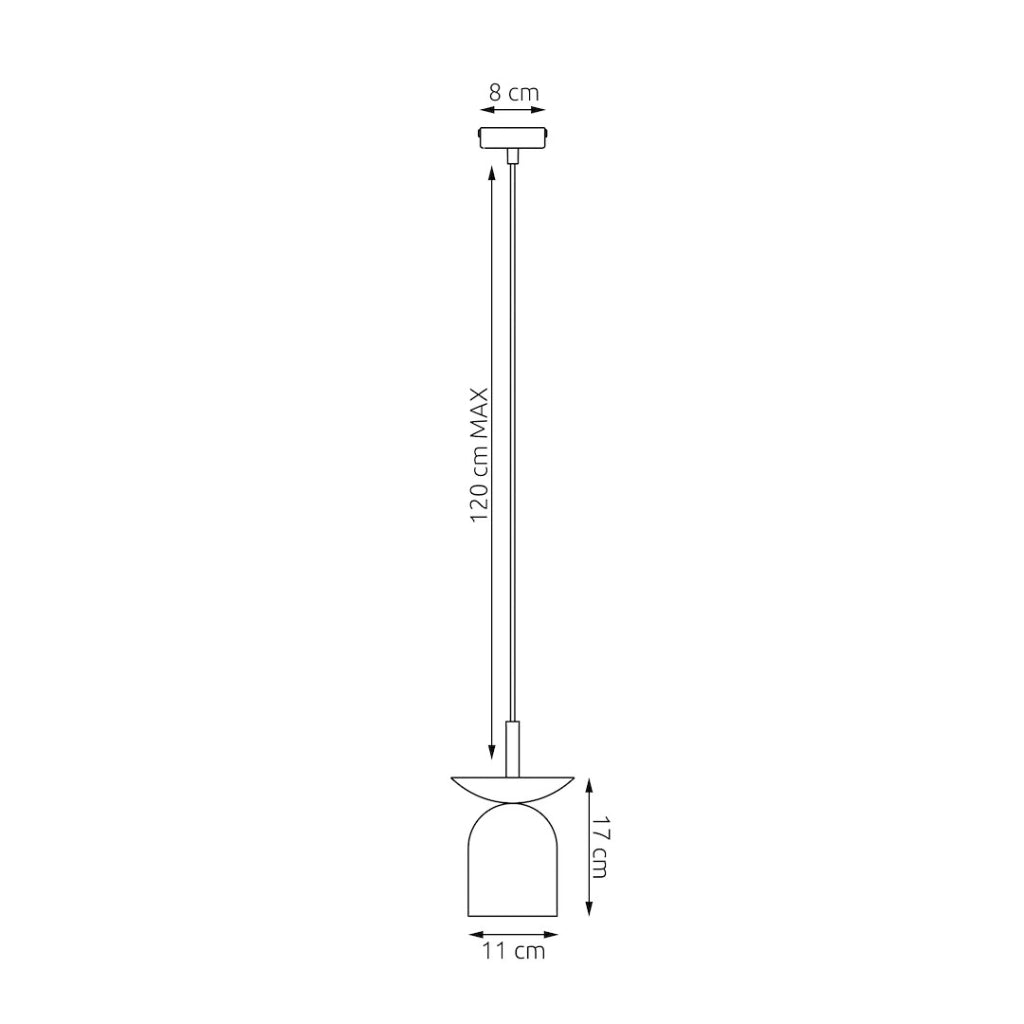 Lampada a sospensione EGO nero/beige 1xE14 10W Emibig