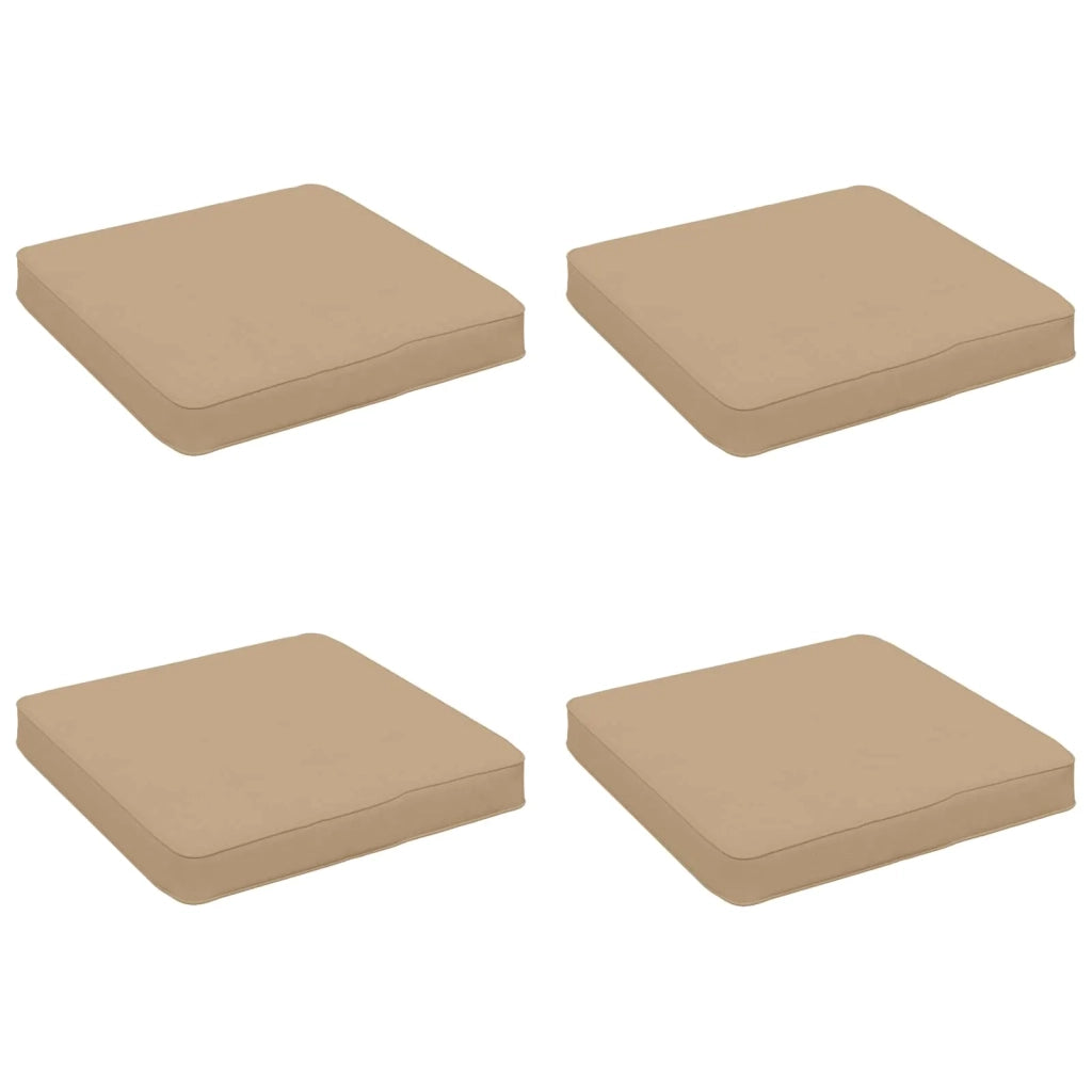 Cuscini per Sedia in 4 Pezzi VUGHT 4 pcs 100% Poliestere Sabbia 946213