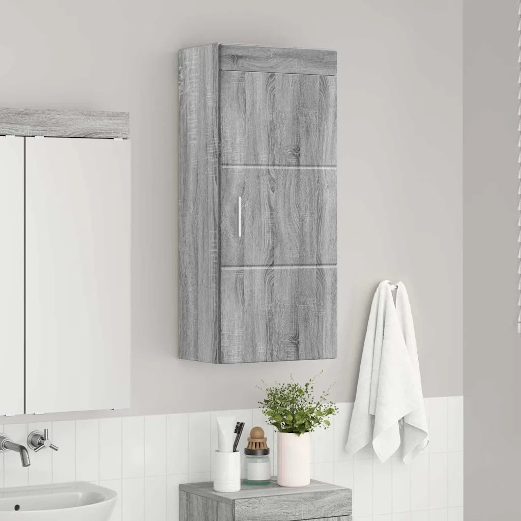 Armadio da Bagno | Mobile da Bagno a muro TULUM Grigio Sonoma 37 x 24,5 x 86 cm