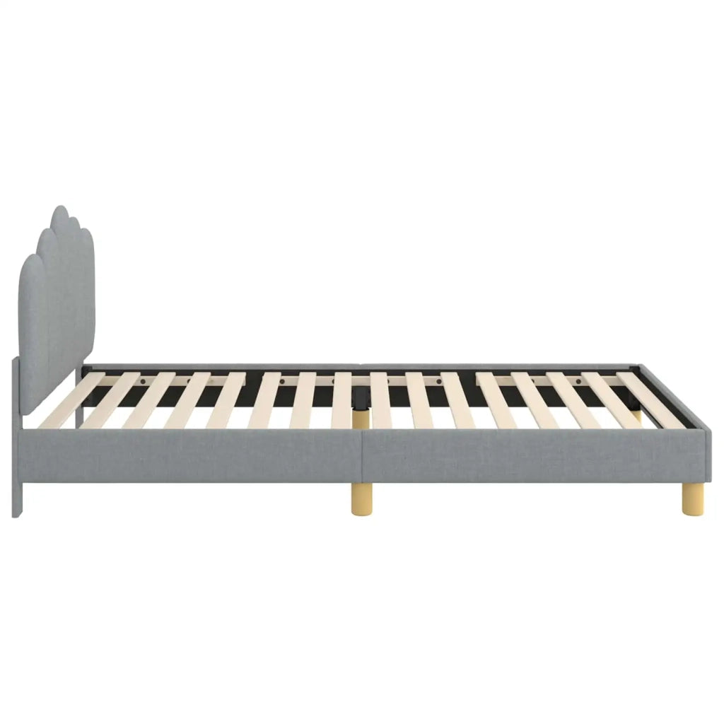 Struttura letto Bambini | Letto Infantile | Lettino con testata Grigio Chiaro 80 x 200 cm