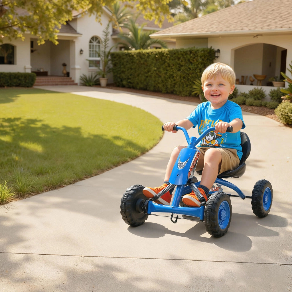 Go Kart per Bambini ¨C zephmum ¨C Acciaio Blu 30 kg 2-5 Anni
