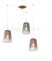 SOSPENSIONE OTTONE SAT. SPOSTABILE 3 LUCI (2 RA + 1 CR) 1164OS-S3 S-RC