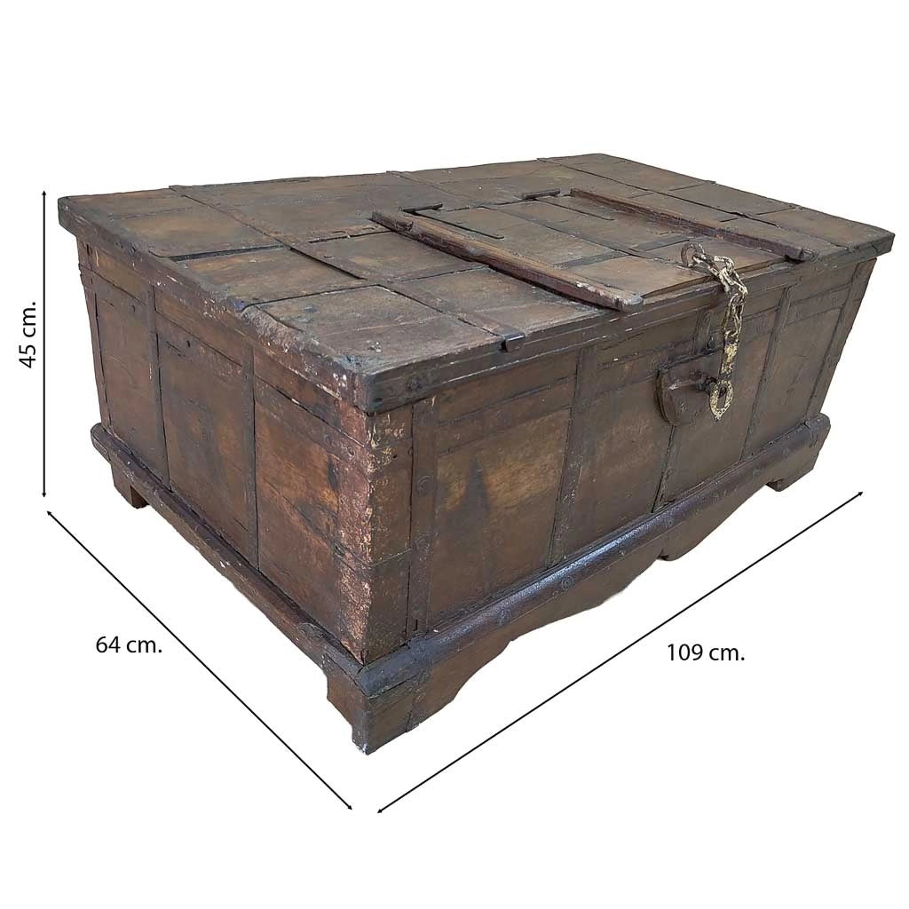 Baule in legno fatta a mano 109x64x45h cm