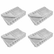 Coperta antiscivolo in sintetica di coniglio Olite 4 pz Grigio