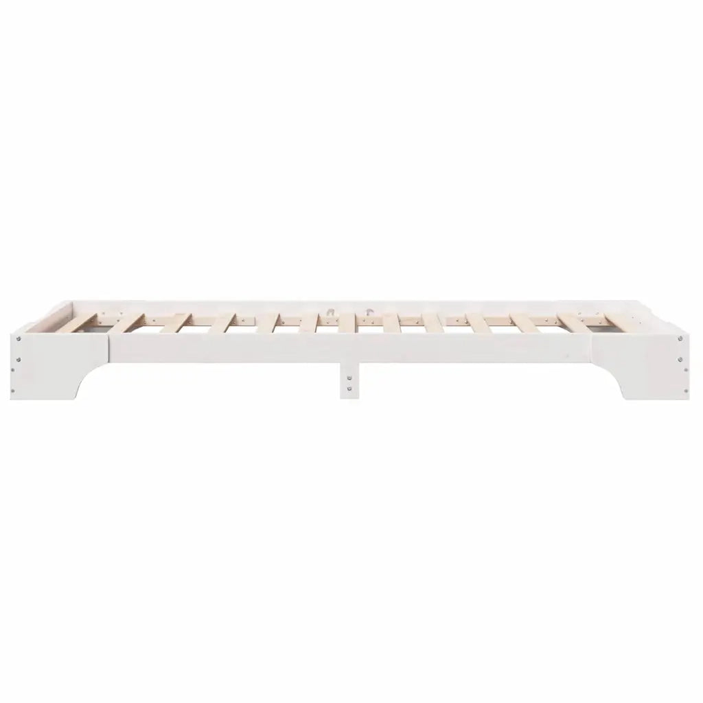 Struttura del letto Bianco 90 x 190 cm Pino massello 872885