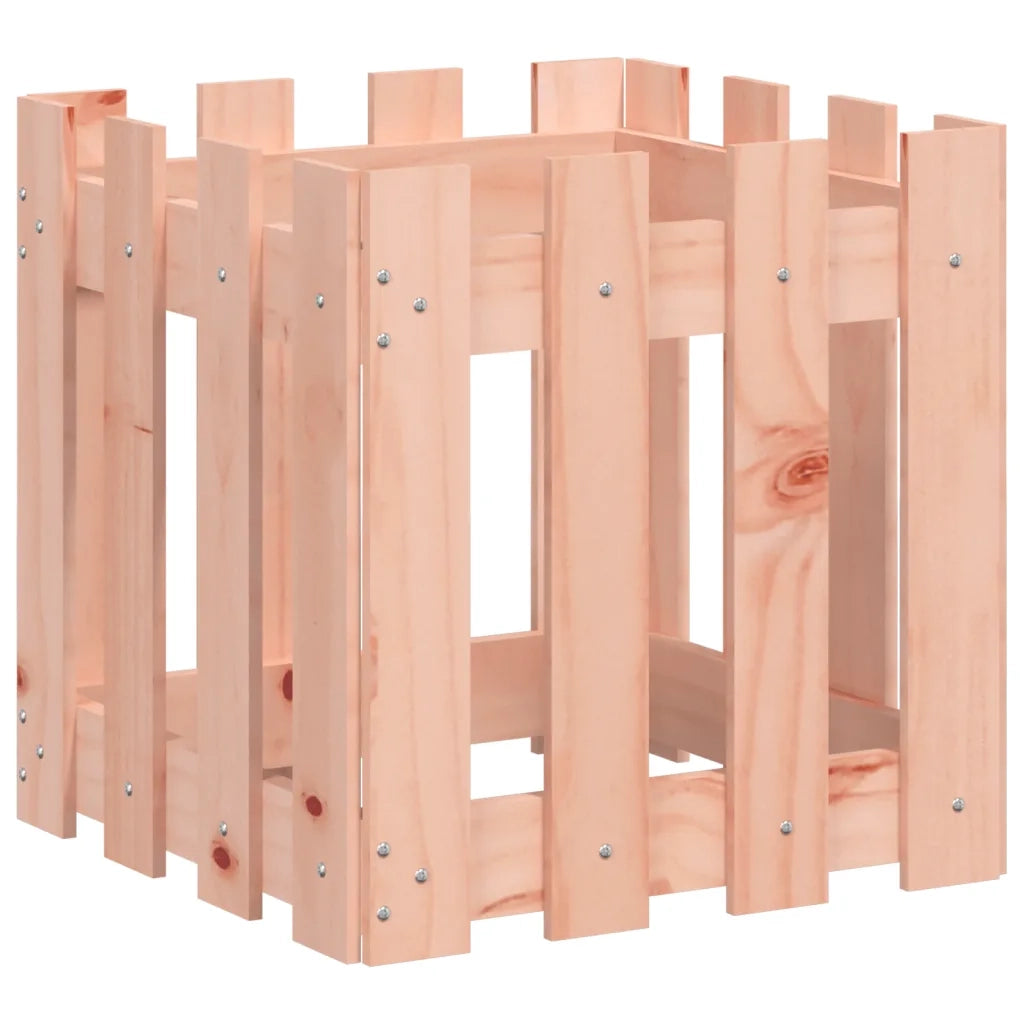 Fioriera | Cassetta per fiori | Vaso Giardino Design Recinzione 40x40x40cm Massello Douglas