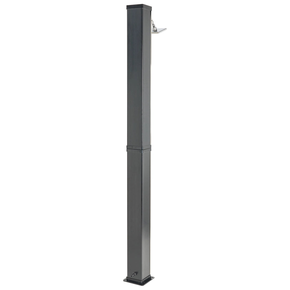 Set doccia miscelatore da esterno in PVC nero con funzione pioggia alimentato ad energia solare Giardino moderno