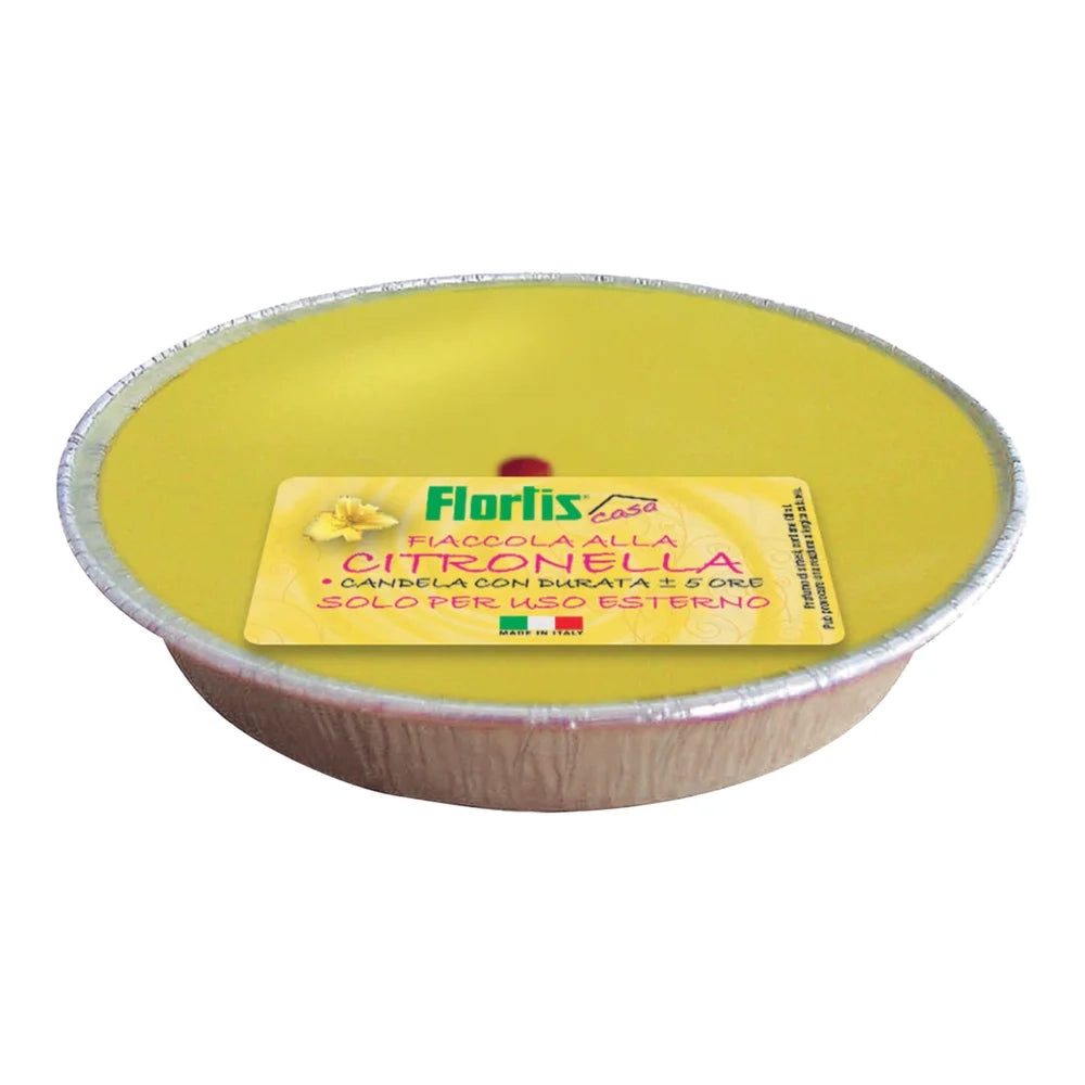 Fiaccola citronella alluminio Flortis 11 cm