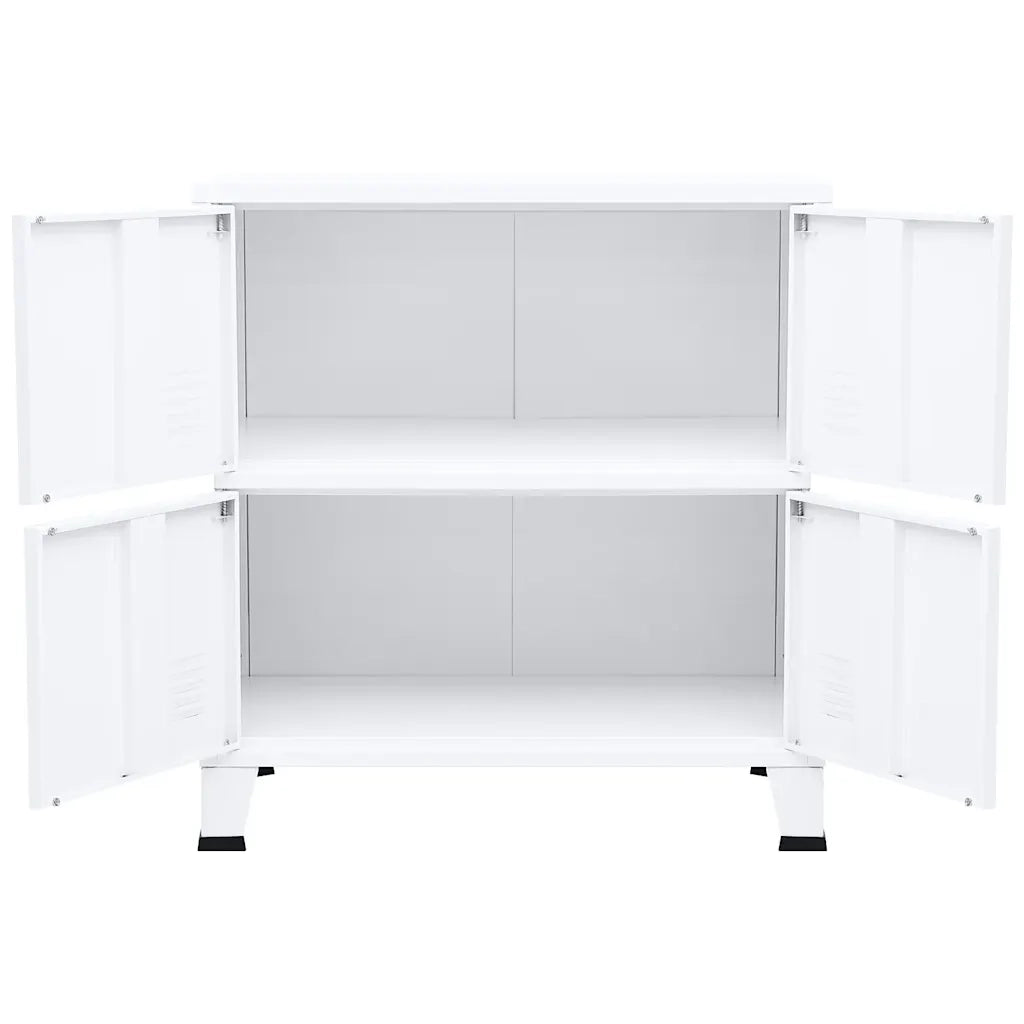 Armadio Classificatore Industriale Bianco 75x40x80 cm Acciaio 339626