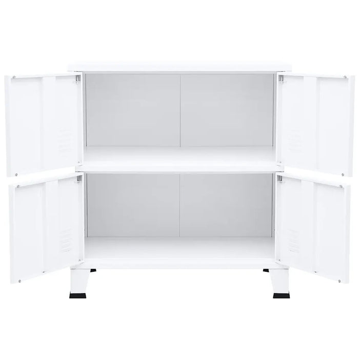 Armadio Classificatore Industriale Bianco 75x40x80 cm Acciaio 339626