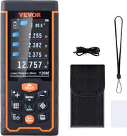 Laserafstandsmetro 121m con camera e schermo LCD da 2,4" precisione ±1,5 mm varie modalità di misura 4 unità di misura piedi/metri/poli/piedi e pollici 100 set di dati