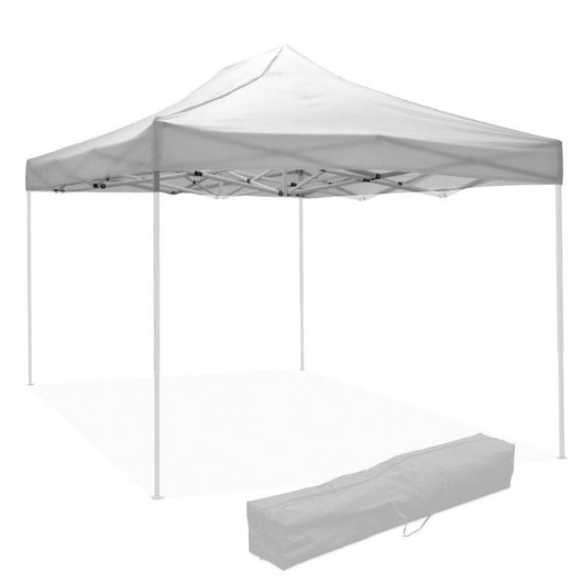 Telo Tetto di Ricambio per Gazebo Pieghevole 2,9x4,3m in Tessuto Oxford 600D Bianco
