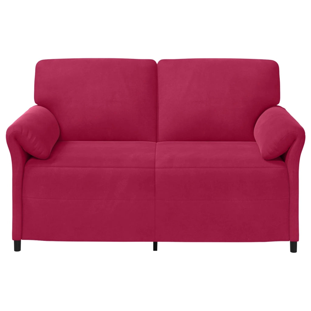 Divano a 2 Posti Rosso Vino 158 x 83 x 95 cm Velluto 42033958