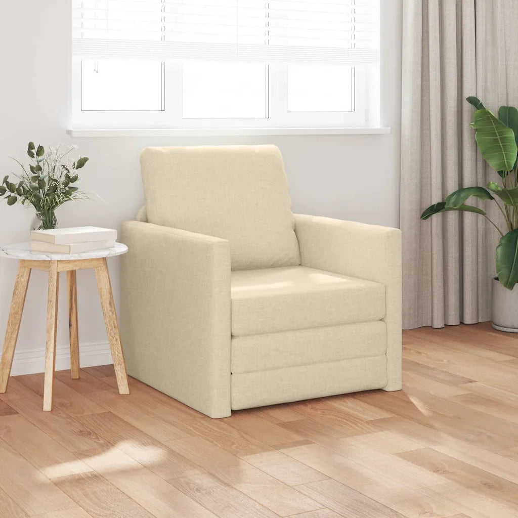 Divano letto-Sofa Letto-Daybed Crema 74 x 77 x 81 cm Tessuto