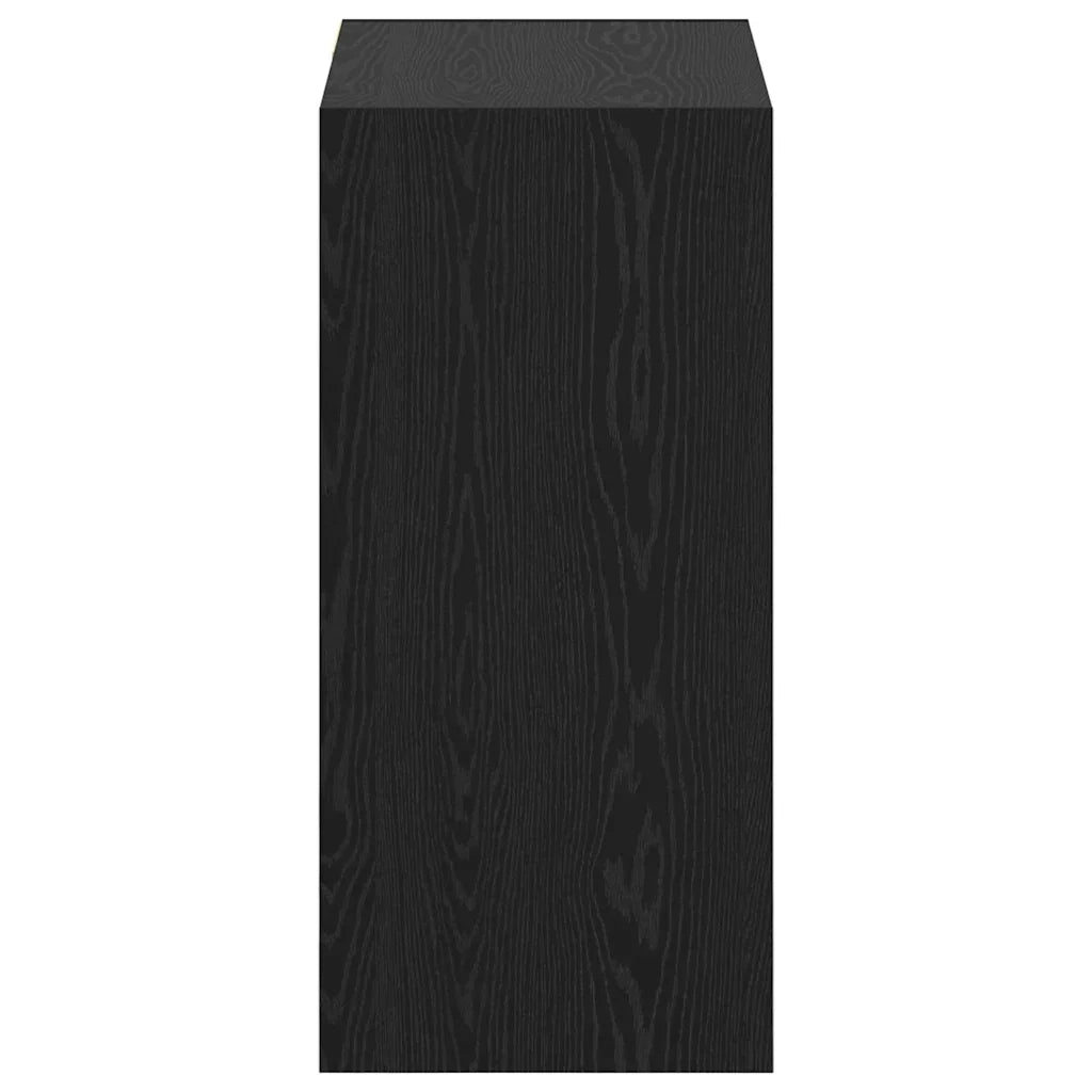 Armadio rettangolare moderno con 3 ripiani ampio spazio contenitivo interno in legno composito di rovere nero 02_0052520