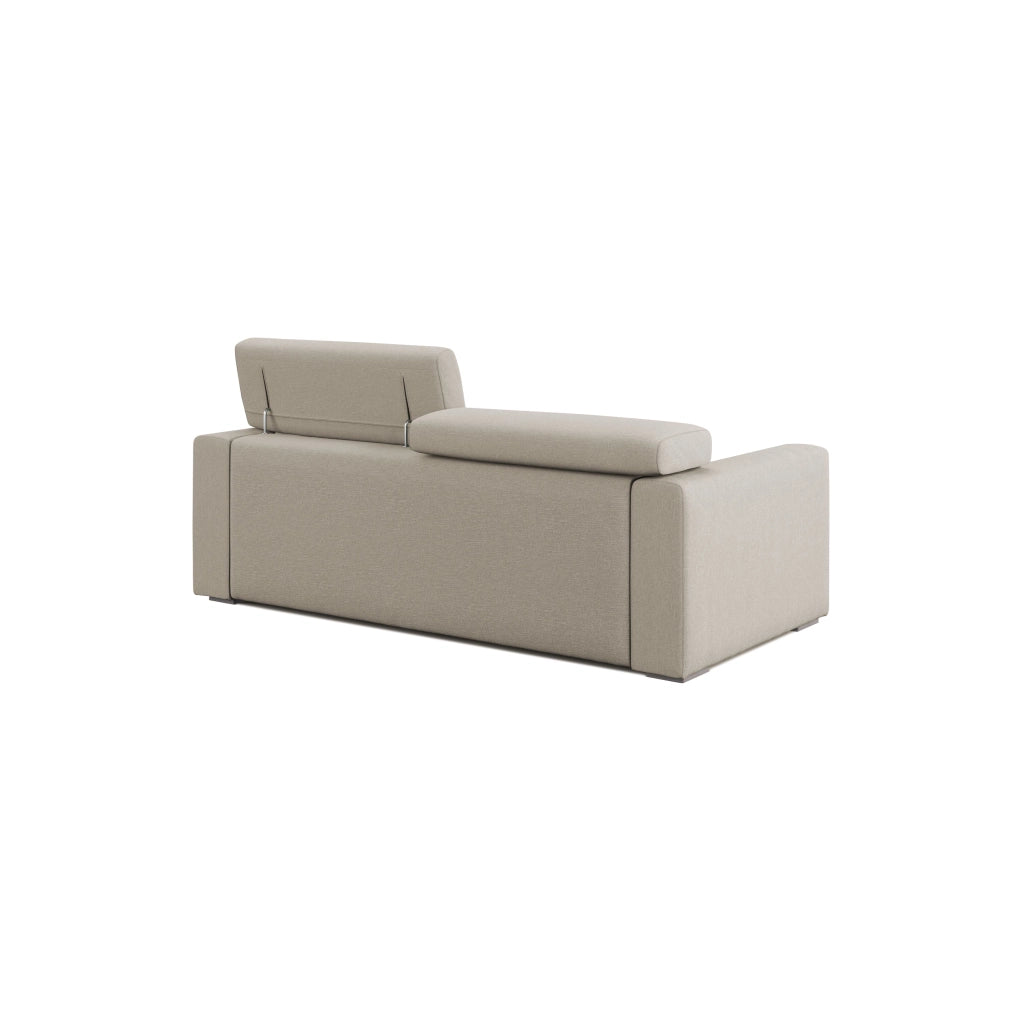 Dylan Divano con pouf estraibile 158 cm panna