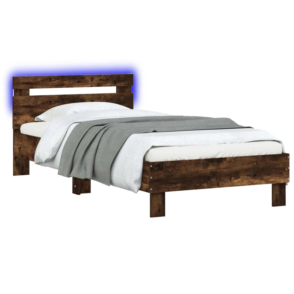 Struttura del letto Rovere Fumo Legno ingegnerizzato 8008991
