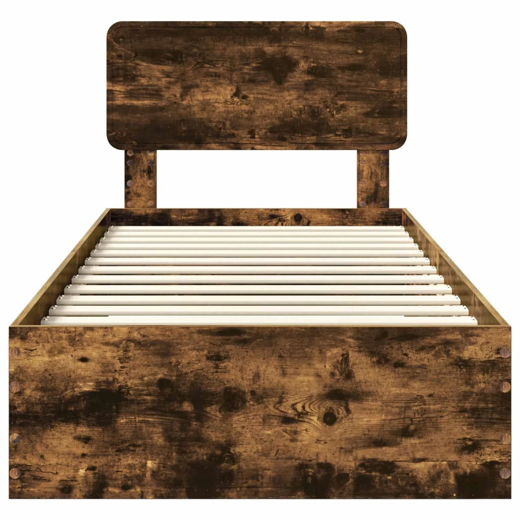 Struttura del letto Rovere fumé 75 x 190 cm Legno multistrato