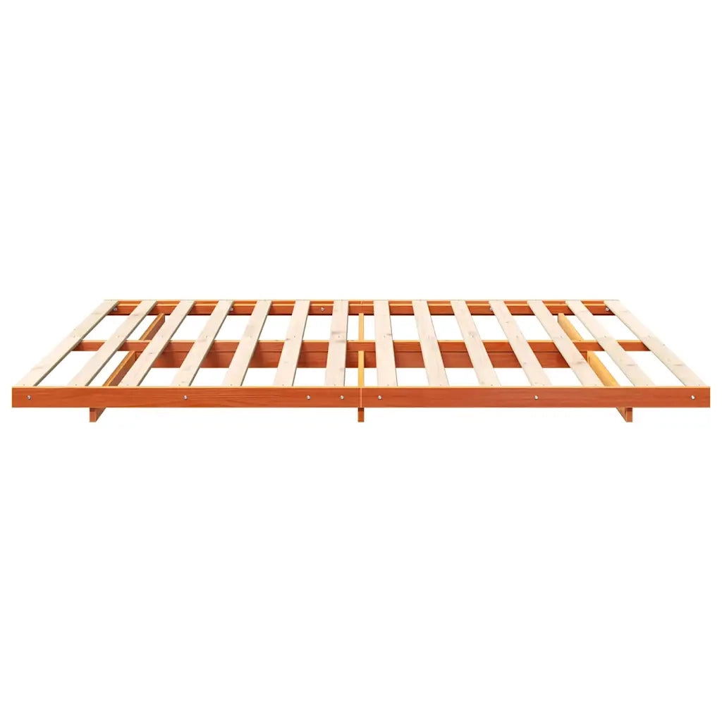 Struttura letto a terra Cera marrone 180 x 210 cm