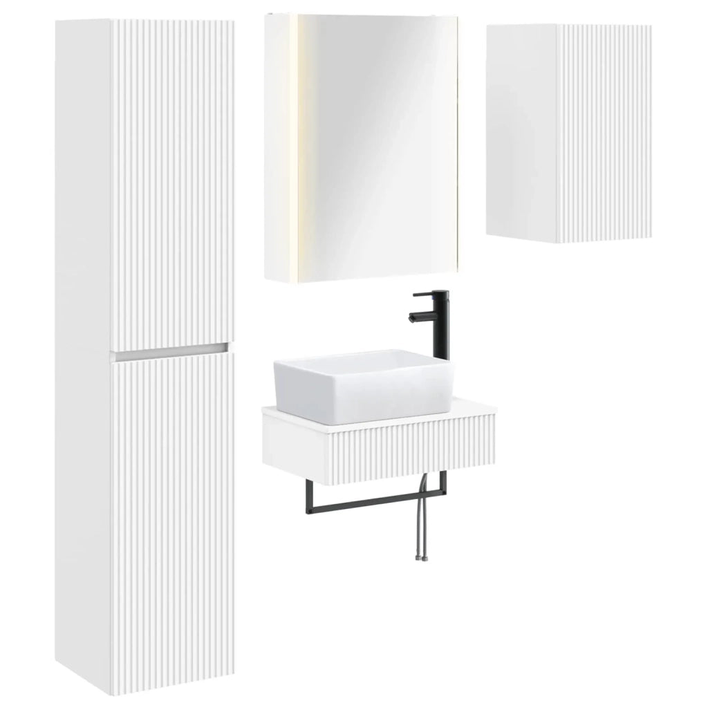 Set di mobili per il bagno 5 pcs Bianco 3407279