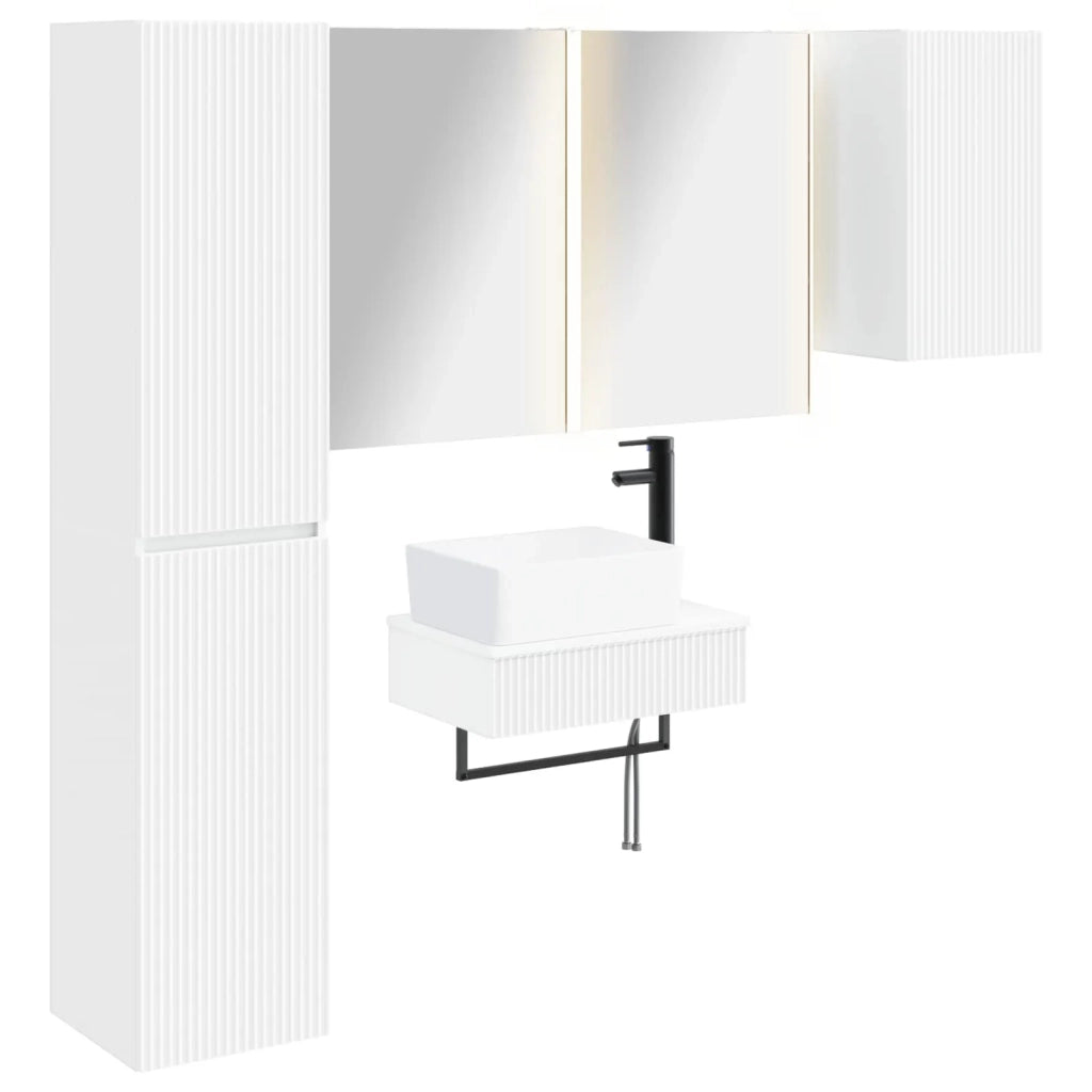Set di mobili per il bagno 5 pcs Bianco 3407279