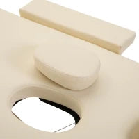 Homcom - Lettino da Massaggio Portabile Massagio Fisioterapia Pieghevole con 2 Zone 182 x 60cm Beige