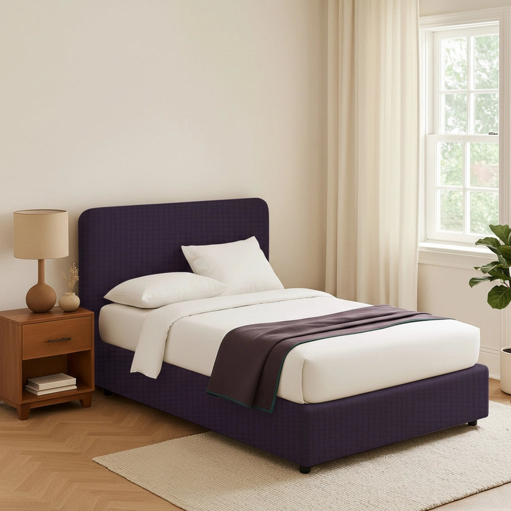 Telford, Letto Piazza e Mezza Sfoderabile Made in Italy, Viola