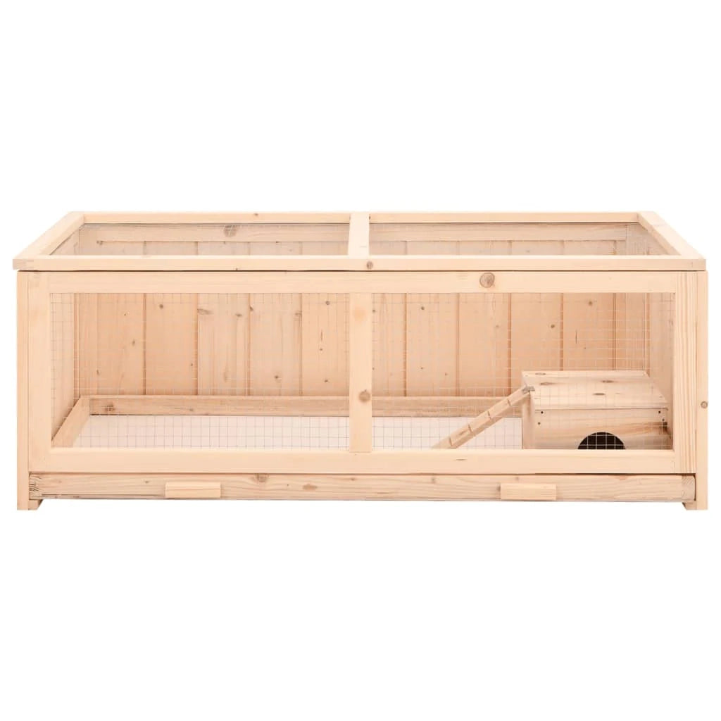 Gabbia per criceti 104 x 52 x 38 cm in legno massello di abete marrone 02_0041676