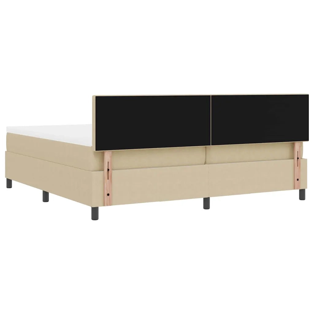 Letto a Sorgente LED Grigio chiaro e bianco 200 x 200 cm 3337618