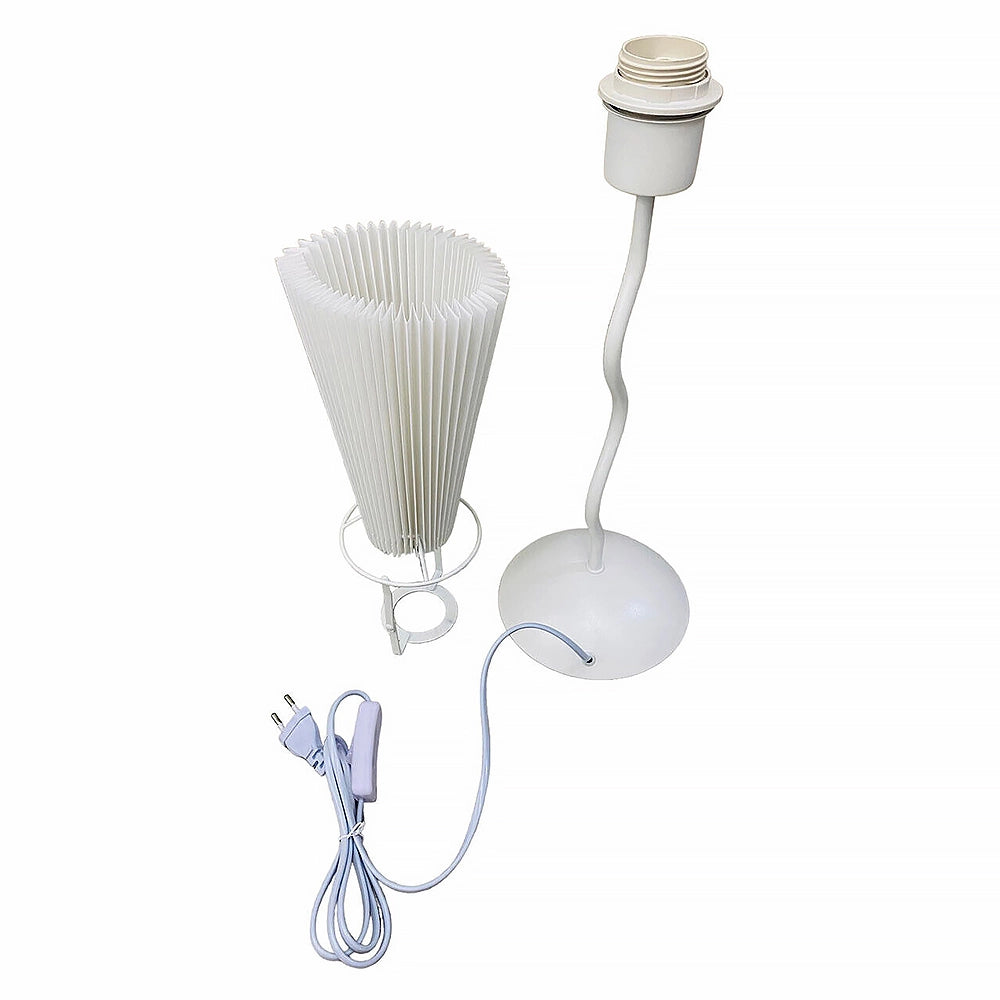 Lampada da tavolo comdino Paralume a Pieghe Attacco per Lampadine E27 tipo Retro