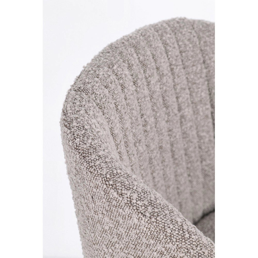 Set 2 Sgabelli Cucina Bouclé Nero Moderno da Interno - FELICIA