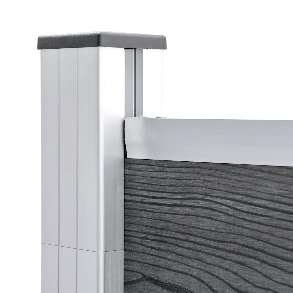 Pannello di Recinzione in WPC 1218x186 cm Grigio 3053230