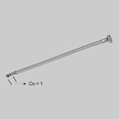 FLESSIBILE INOX PER MONOCOMANDO CORTO  F 1/2 x M10 cm 100     MADE IN ITALY